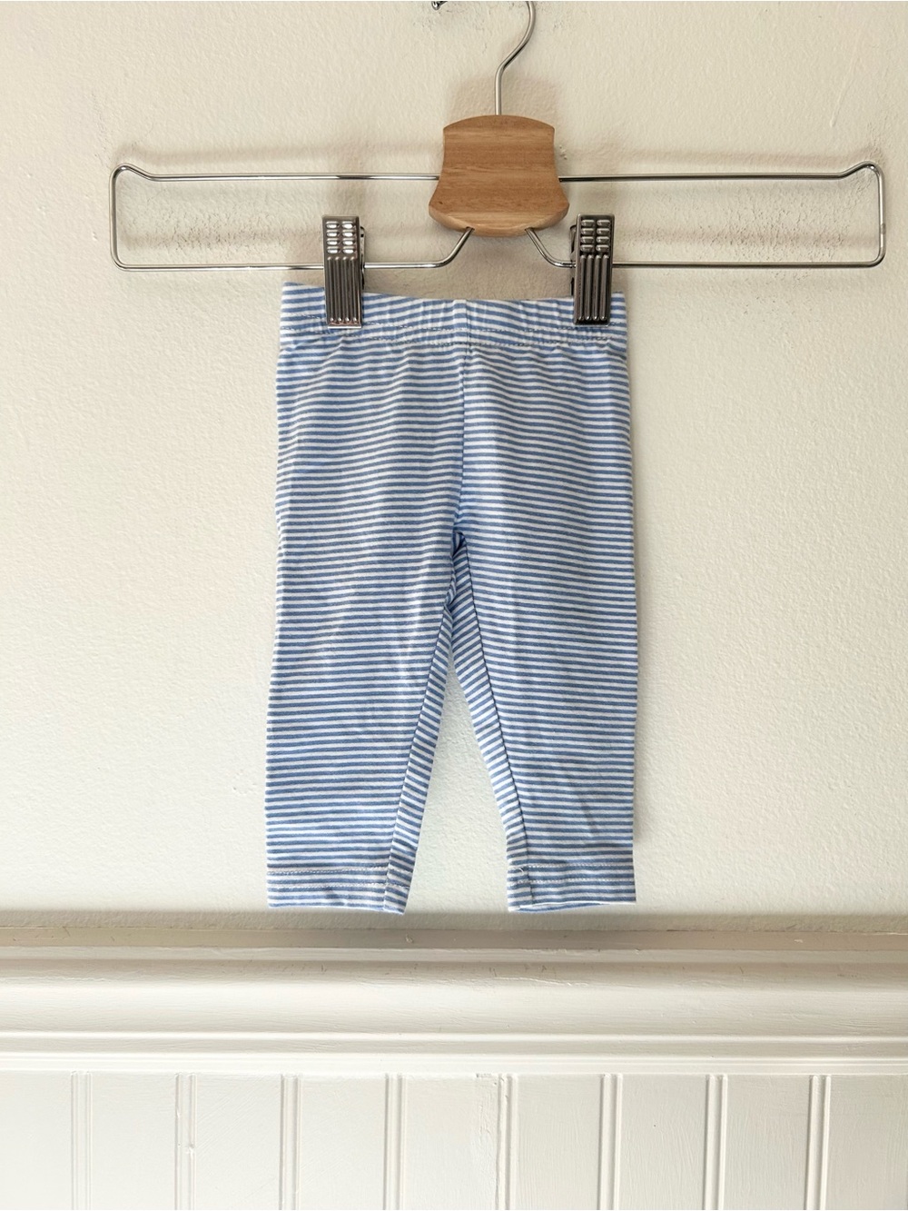Carter's 3 Months Light Blue & White Striped Toddler Leggings